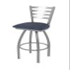 Holland Bar Stool Co. Indoor Home/Office Barstool Modern Decorative Furniture 410 Jackie Stainless Steel 36" Swivel Bar Stool with Graph Anchor Seat view 1
