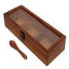 Tippan top Wooden Masala Box | Spice Rack | Spice Jar | Masala Dabba | Multipurpose Spice Box | Container for Kitchen | Kitchen Spice Rack | Condiment Set | Dry Fruit Box- 3 Partition view 1