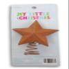 Rust Metal Star Mini Tree Topper - 2.75 Inches, Brown view 2
