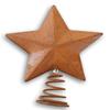 Rust Metal Star Mini Tree Topper - 2.75 Inches, Brown view 3