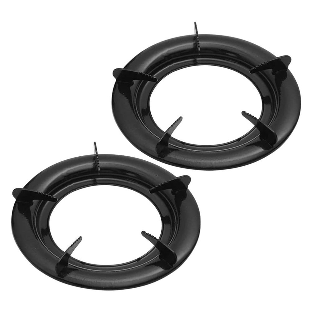 Angoily 2 Pieces Gas Stove Brackets 9.05 Inch Round Burner Rings Cast Iron Non-Slip Pot Support Kitchen Stove Rack Replacement for Home Cooking