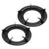 Angoily 2 Pieces Gas Stove Brackets 9.05 Inch Round Burner Rings Cast Iron Non-Slip Pot Support Kitchen Stove Rack Replacement for Home Cooking view 1