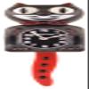 Kit Cat Klock Limited Edition Skull Redtail/Bow Jeweled Clock view 1
