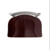 810 Contessa Stainless Steel 36" Swivel Bar Stool with Dark Cherry Maple Seat view 2