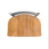 810 Contessa Stainless Steel 36" Swivel Bar Stool with Medium Maple Seat view 2