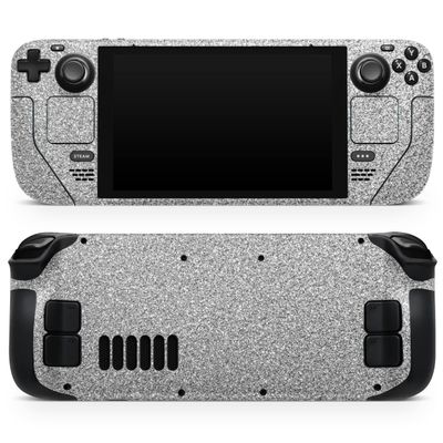 Design Skinz - Compatible with Steam Deck - Skin Decal Protective Scratch-Resistant Removable Vinyl Wrap Cover - Sparkling Silver Ultra Metallic Glitter
