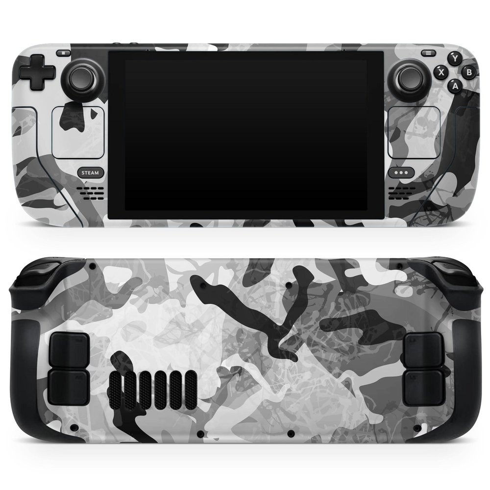 Design Skinz - Compatible with Steam Deck - Skin Decal Protective Scratch-Resistant Removable Vinyl Wrap Cover - Desert Snow Camouflage V2
