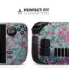 Design Skinz - Compatible with Steam Deck - Skin Decal Protective Scratch-Resistant Removable Vinyl Wrap Cover - Grungy Teal and Pink Damask Pattern view 2