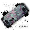 Design Skinz - Compatible with Steam Deck - Skin Decal Protective Scratch-Resistant Removable Vinyl Wrap Cover - Grungy Teal and Pink Damask Pattern view 3