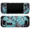 Design Skinz - Compatible with Steam Deck - Skin Decal Protective Scratch-Resistant Removable Vinyl Wrap Cover - Bright Blue Accented Flower Illustration view 1