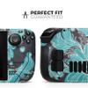 Design Skinz - Compatible with Steam Deck - Skin Decal Protective Scratch-Resistant Removable Vinyl Wrap Cover - Bright Blue Accented Flower Illustration view 2