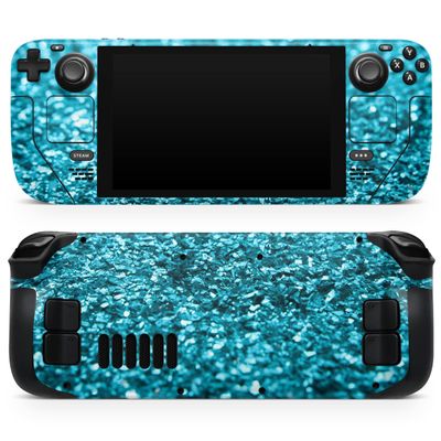 Design Skinz - Compatible with Steam Deck - Skin Decal Protective Scratch-Resistant Removable Vinyl Wrap Cover - Turquoise Glimmer