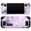 Design Skinz - Compatible with Steam Deck - Skin Decal Protective Scratch-Resistant Removable Vinyl Wrap Cover - Purple Marble & Digital Silver Foil V3 view 1