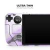 Design Skinz - Compatible with Steam Deck - Skin Decal Protective Scratch-Resistant Removable Vinyl Wrap Cover - Purple Marble & Digital Silver Foil V3 view 4