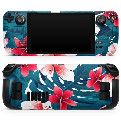 Design Skinz - Compatible with Steam Deck - Skin Decal Protective Scratch-Resistant Removable Vinyl Wrap Cover - Tropical Summer Vivid Floral