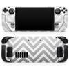 Design Skinz - Compatible with Steam Deck - Skin Decal Protective Scratch-Resistant Removable Vinyl Wrap Cover - White & Gradient Sharp Chevron view 1