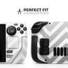 Design Skinz - Compatible with Steam Deck - Skin Decal Protective Scratch-Resistant Removable Vinyl Wrap Cover - White & Gradient Sharp Chevron view 2
