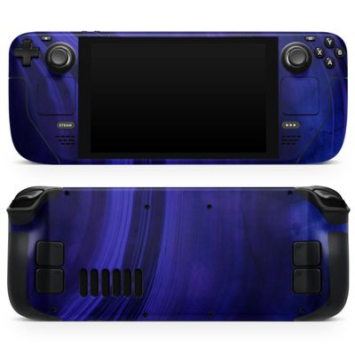 Design Skinz - Compatible with Steam Deck - Skin Decal Protective Scratch-Resistant Removable Vinyl Wrap Cover - Vivid Agate Vein Slice Blue V3