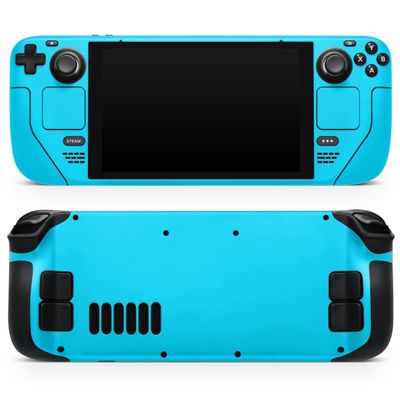 Design Skinz - Compatible with Steam Deck - Skin Decal Protective Scratch-Resistant Removable Vinyl Wrap Cover - Solid Turquoise Blue