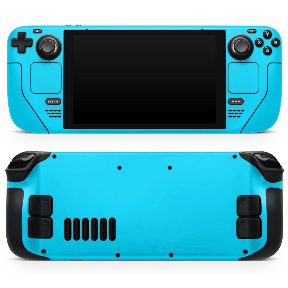 Design Skinz - Compatible with Steam Deck - Skin Decal Protective Scratch-Resistant Removable Vinyl Wrap Cover - Solid Turquoise Blue