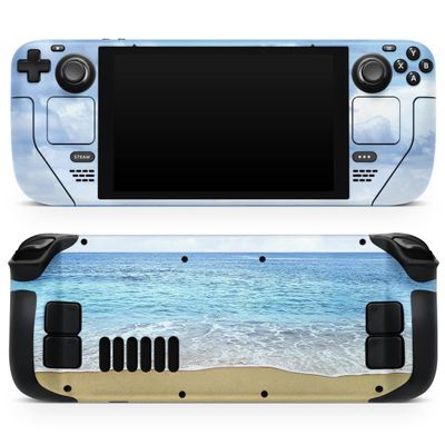 Design Skinz - Compatible with Steam Deck - Skin Decal Protective Scratch-Resistant Removable Vinyl Wrap Cover - Calm Blue Sky and Sea Shore