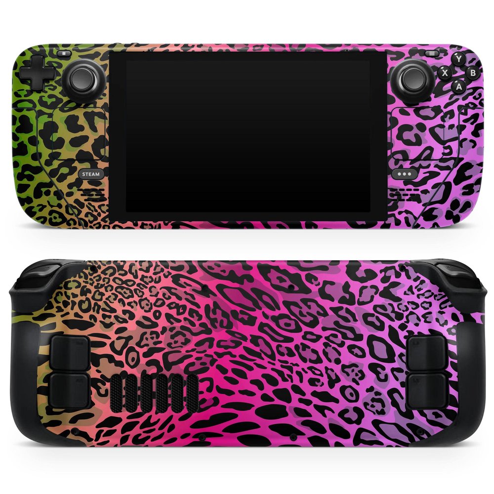 Design Skinz - Compatible with Steam Deck - Skin Decal Protective Scratch-Resistant Removable Vinyl Wrap Cover - Tropical Neon Animal Print