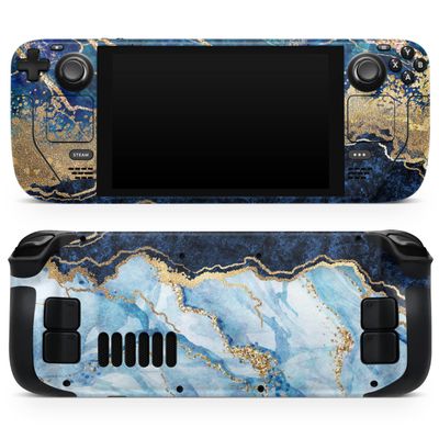 Design Skinz - Compatible with Steam Deck - Skin Decal Protective Scratch-Resistant Removable Vinyl Wrap Cover - Foiled Marble Agate