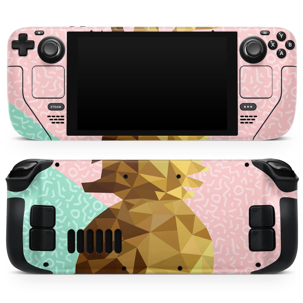 Design Skinz - Compatible with Steam Deck - Skin Decal Protective Scratch-Resistant Removable Vinyl Wrap Cover - Geometric Summer Pineapple v1