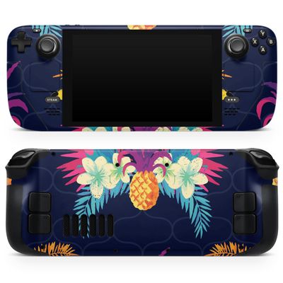 Design Skinz - Compatible with Steam Deck - Skin Decal Protective Scratch-Resistant Removable Vinyl Wrap Cover - Tropical Neon Summer Reflect