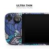 Design Skinz - Compatible with Steam Deck - Skin Decal Protective Scratch-Resistant Removable Vinyl Wrap Cover - Floral Blues view 4
