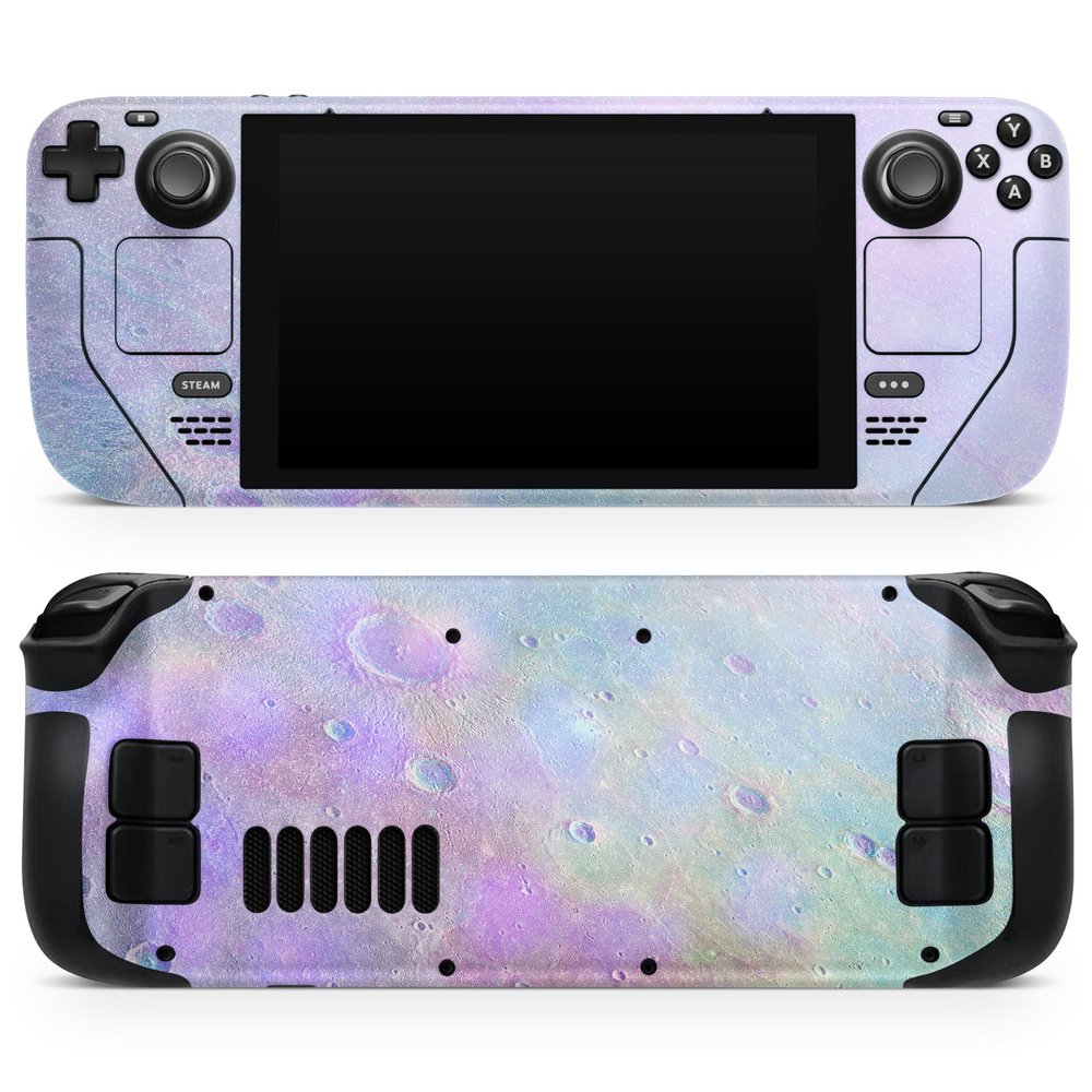 Design Skinz - Compatible with Steam Deck - Skin Decal Protective Scratch-Resistant Removable Vinyl Wrap Cover - The Tie-Dye Cratered Moon Surface