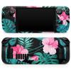 Design Skinz - Compatible with Steam Deck - Skin Decal Protective Scratch-Resistant Removable Vinyl Wrap Cover - Tropical Mint and Vivid Pink Floral v2 view 1