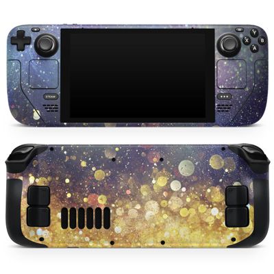 Design Skinz - Compatible with Steam Deck - Skin Decal Protective Scratch-Resistant Removable Vinyl Wrap Cover - Unfocused Multicolor Gold Sparkle