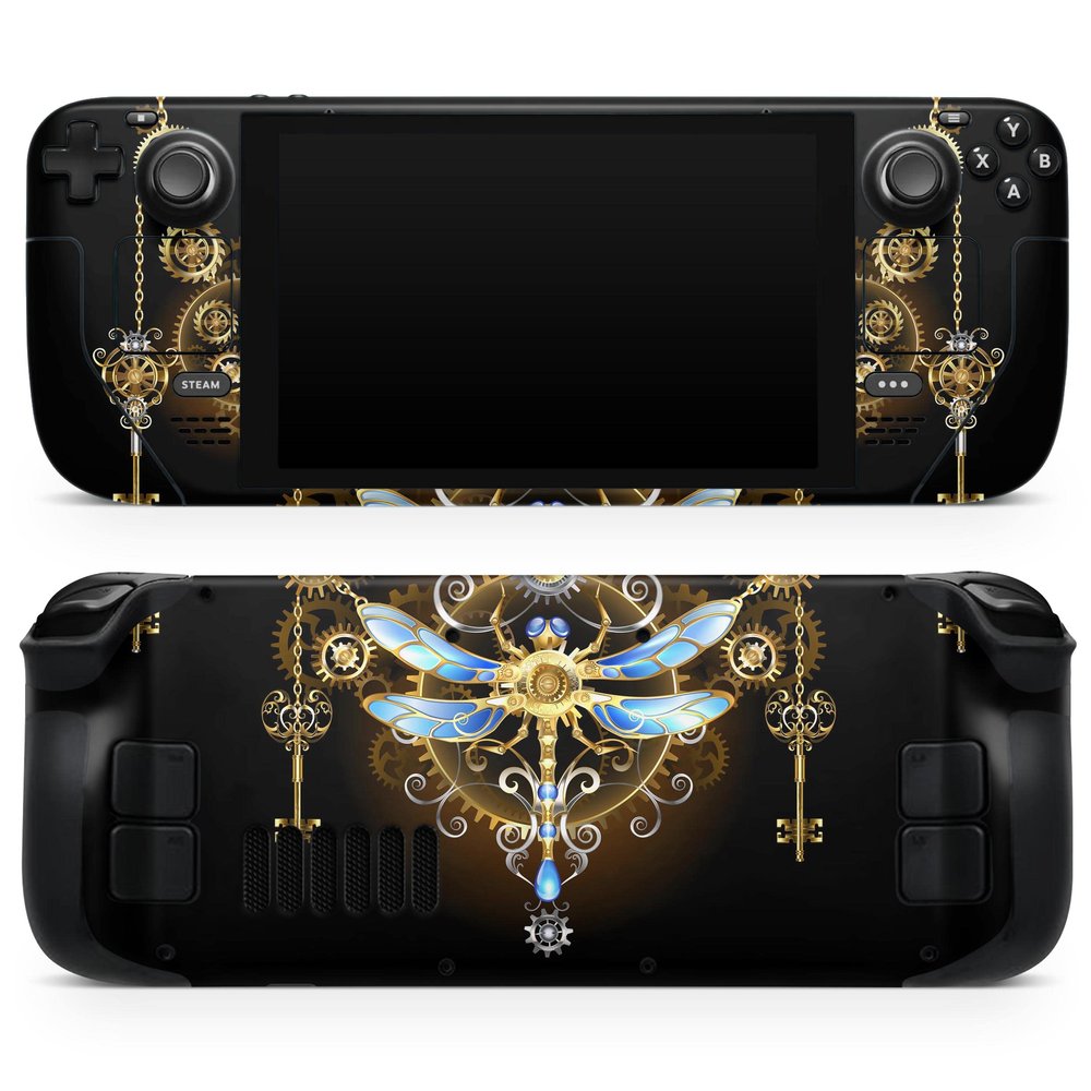 Design Skinz - Compatible with Steam Deck - Skin Decal Protective Scratch-Resistant Removable Vinyl Wrap Cover - Dragonfly Ornament