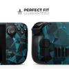 Design Skinz - Compatible with Steam Deck - Skin Decal Protective Scratch-Resistant Removable Vinyl Wrap Cover - Turquoise and Black Geometric Triangles view 2