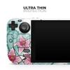 Design Skinz - Compatible with Steam Deck - Skin Decal Protective Scratch-Resistant Removable Vinyl Wrap Cover - Pink & Green Watercolor Floral view 4