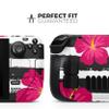 Design Skinz - Compatible with Steam Deck - Skin Decal Protective Scratch-Resistant Removable Vinyl Wrap Cover - Tropical Summer Hot Pink Floral v2 view 2