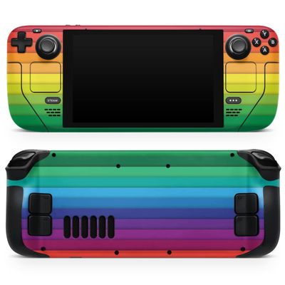 Design Skinz - Compatible with Steam Deck - Skin Decal Protective Scratch-Resistant Removable Vinyl Wrap Cover - Rainbow Striped