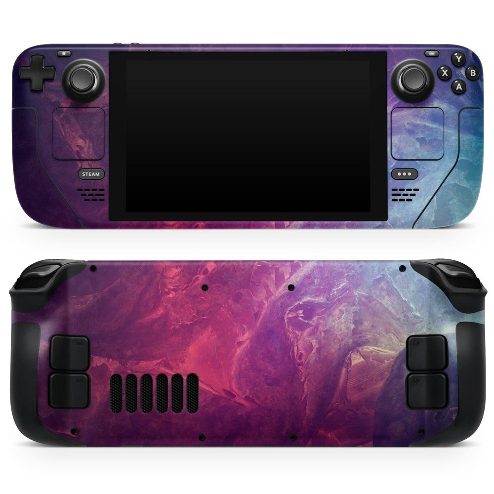 Design Skinz - Compatible with Steam Deck - Skin Decal Protective Scratch-Resistant Removable Vinyl Wrap Cover - Abstract Fire & Ice V15