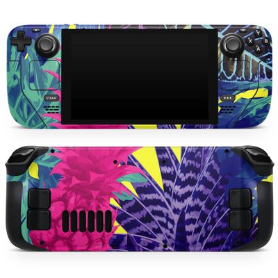 Design Skinz - Compatible with Steam Deck - Skin Decal Protective Scratch-Resistant Removable Vinyl Wrap Cover - Hype Flourescent Summer Pineapple Pattern