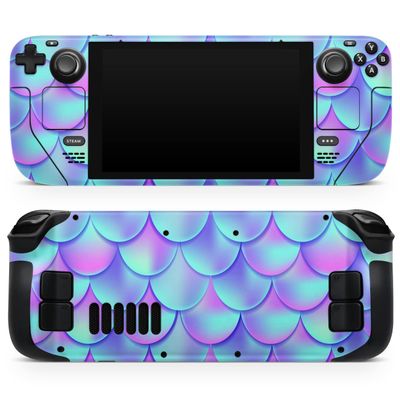 Design Skinz - Compatible with Steam Deck - Skin Decal Protective Scratch-Resistant Removable Vinyl Wrap Cover - Holographic Mermaid Scales