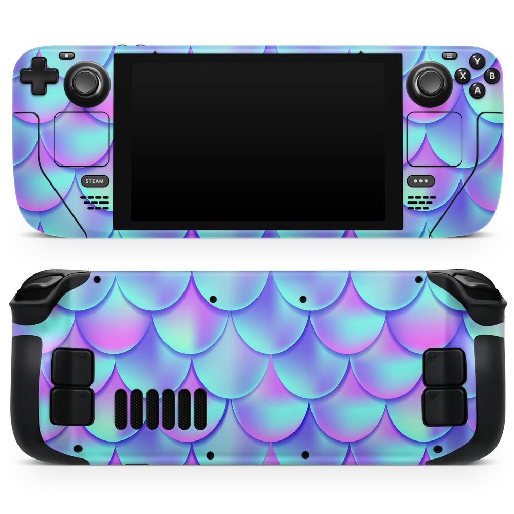 Design Skinz - Compatible with Steam Deck - Skin Decal Protective Scratch-Resistant Removable Vinyl Wrap Cover - Holographic Mermaid Scales