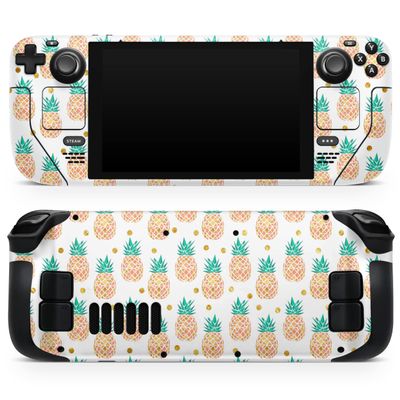Design Skinz - Compatible with Steam Deck - Skin Decal Protective Scratch-Resistant Removable Vinyl Wrap Cover - Tropical Summer Pineapple v1