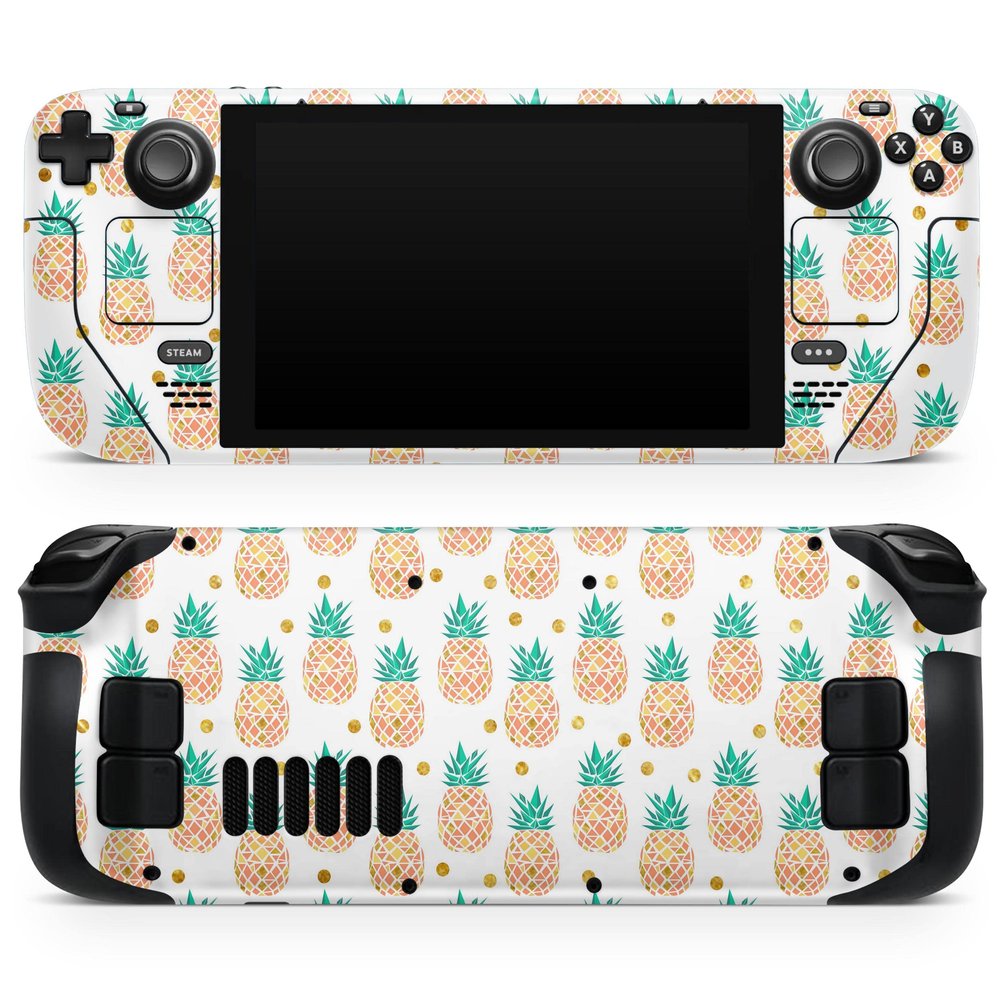 Design Skinz - Compatible with Steam Deck - Skin Decal Protective Scratch-Resistant Removable Vinyl Wrap Cover - Tropical Summer Pineapple v1