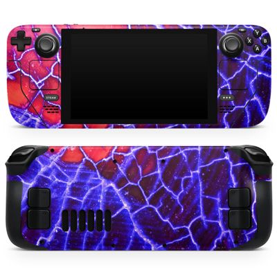 Design Skinz - Compatible with Steam Deck - Skin Decal Protective Scratch-Resistant Removable Vinyl Wrap Cover - Blue Red Dragon Vein Agate
