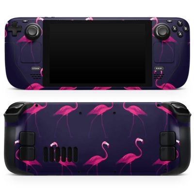 Design Skinz - Compatible with Steam Deck - Skin Decal Protective Scratch-Resistant Removable Vinyl Wrap Cover - Tropical Neon Summer Flamingo
