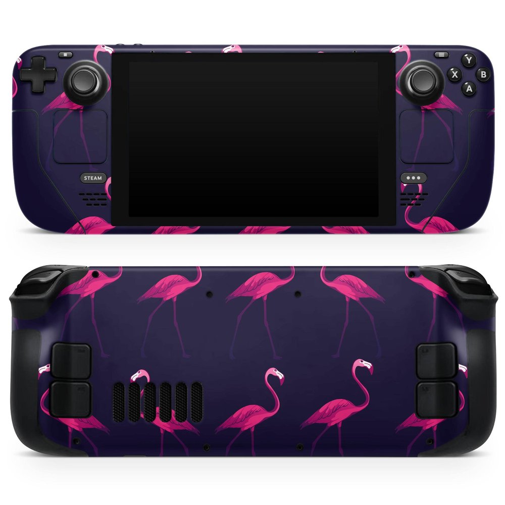 Design Skinz - Compatible with Steam Deck - Skin Decal Protective Scratch-Resistant Removable Vinyl Wrap Cover - Tropical Neon Summer Flamingo