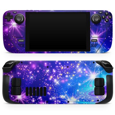Design Skinz - Compatible with Steam Deck - Skin Decal Protective Scratch-Resistant Removable Vinyl Wrap Cover - Glowing Pink & Blue Starry Orbit