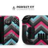 Design Skinz - Compatible with Steam Deck - Skin Decal Protective Scratch-Resistant Removable Vinyl Wrap Cover - Sharp Pink & Teal Chevron Pattern view 2