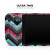 Design Skinz - Compatible with Steam Deck - Skin Decal Protective Scratch-Resistant Removable Vinyl Wrap Cover - Sharp Pink & Teal Chevron Pattern view 4